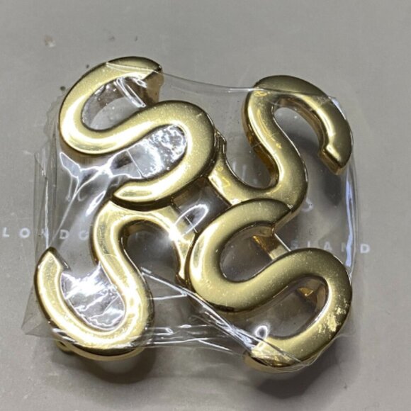 INDIA HICKS 14K Gold Plated "S" Belt Buckle - Picture 4 of 4